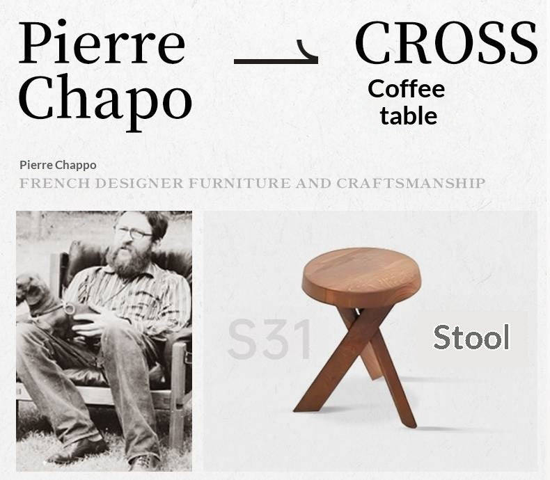 Ash Solid Wood Italian Light Luxury Round Glass Table