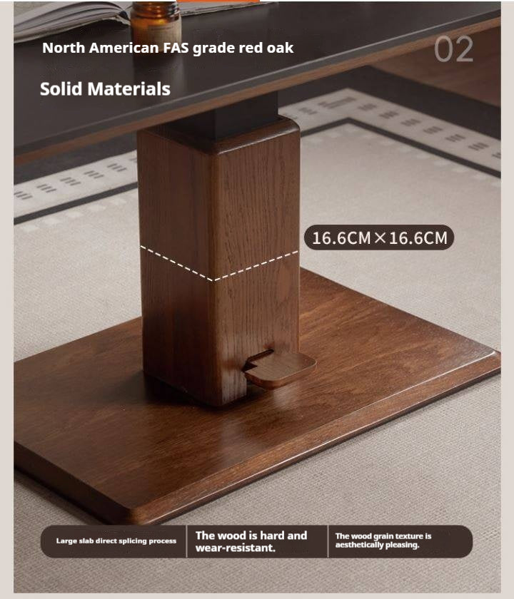 Oak Solid Wood Lifting Coffee Table