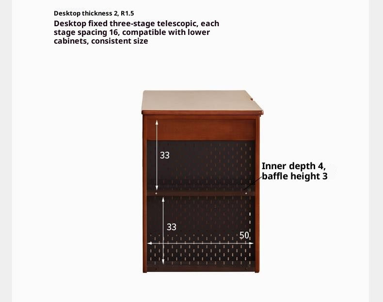 Poplar Solid Wood Desk Extendable Office Desk