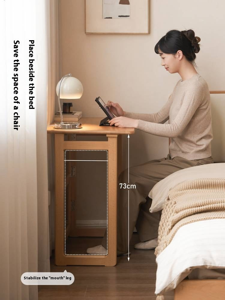 Beech Solid Wood Folding Study Table