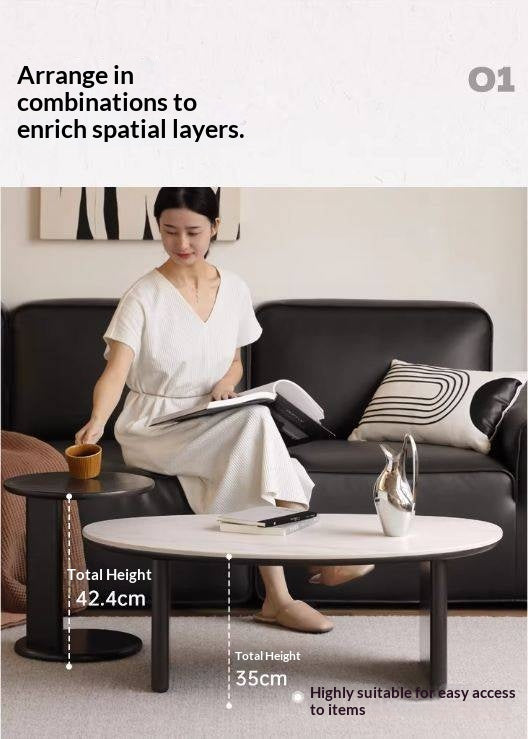 Ash Solid Wood Nordic Aesthetic Top Slab Coffee Table