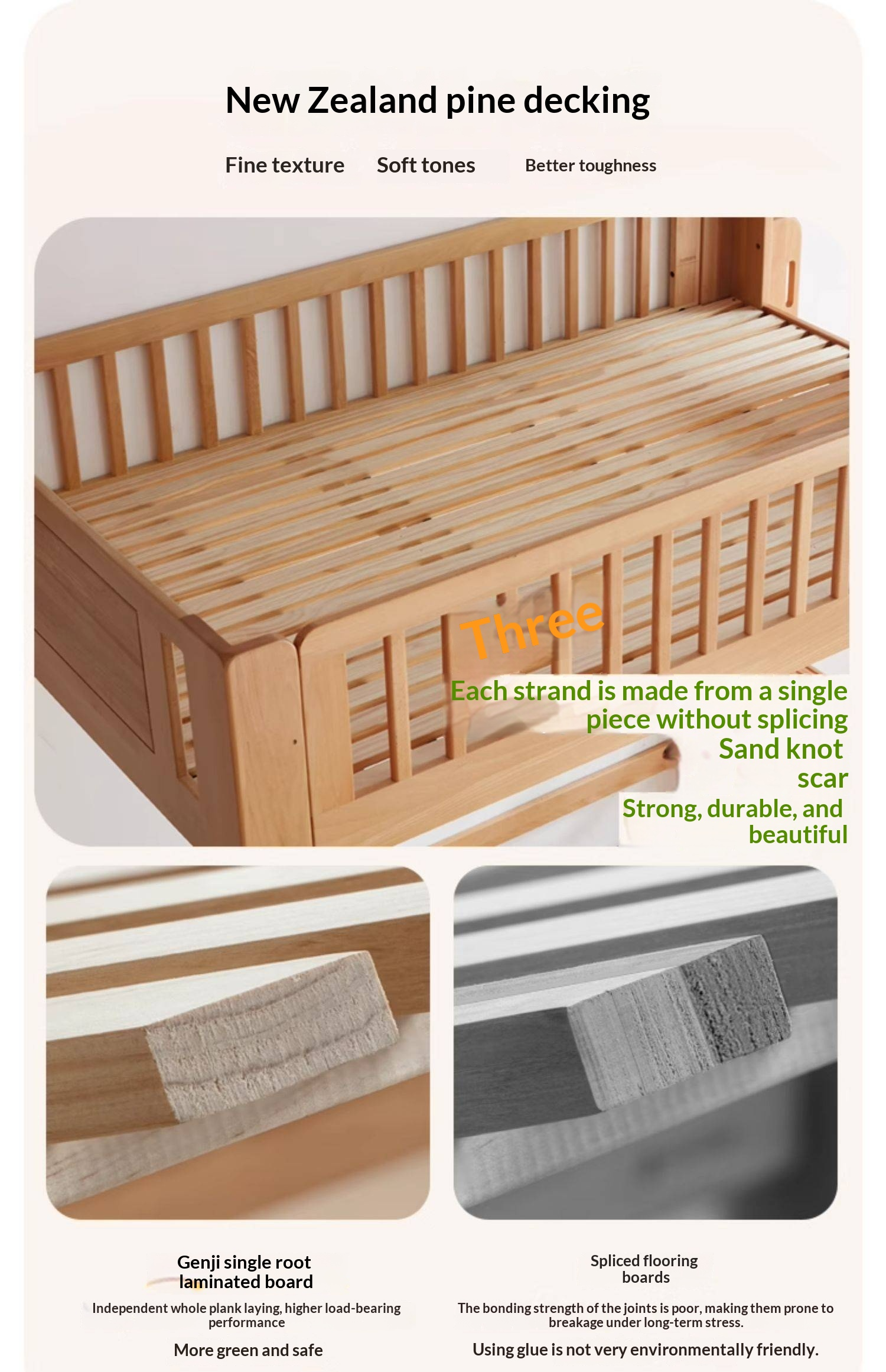 Beech Solid Wood Children's Loft Bed