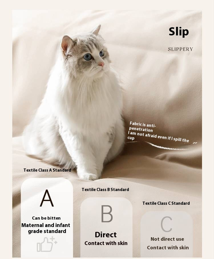 French Retro Fabric Sofa – High-Back with Pet-Friendly Scratch-Resistant Fabric