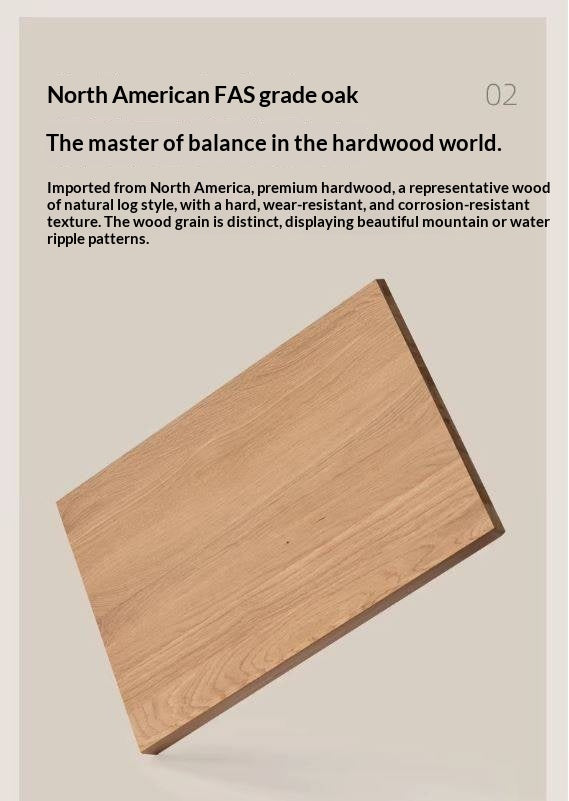 Ash, Oak, Cherry Solid Wood Bookshelf Integrated Wall-Mounted Minimalist