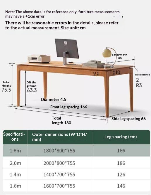 Cherry Solid Wood Large Office Table