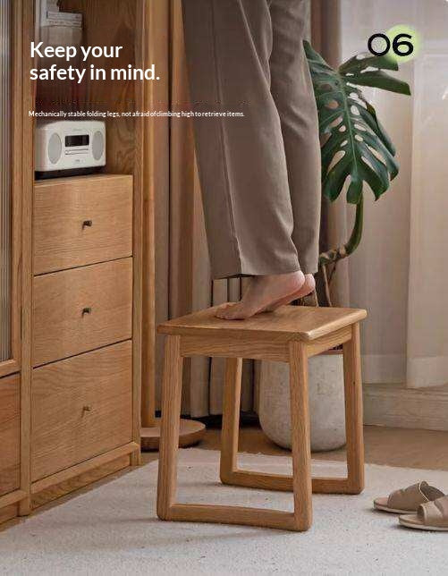 Ash, Oak Solid Wood Modern and Simple Style Tea Stool