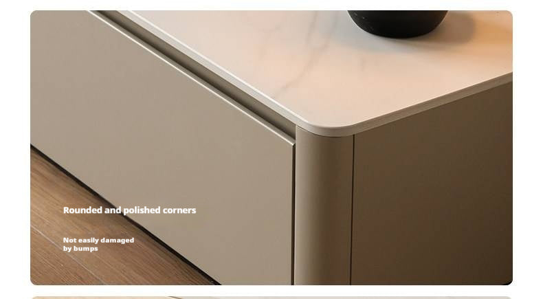 Poplar Solid Wood Rock Slab TV Stand.