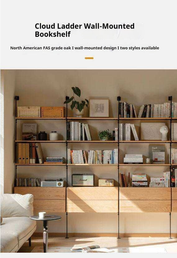 Oak, Poplar Solid Wood Industrial Style Multi-layer Storage Rack