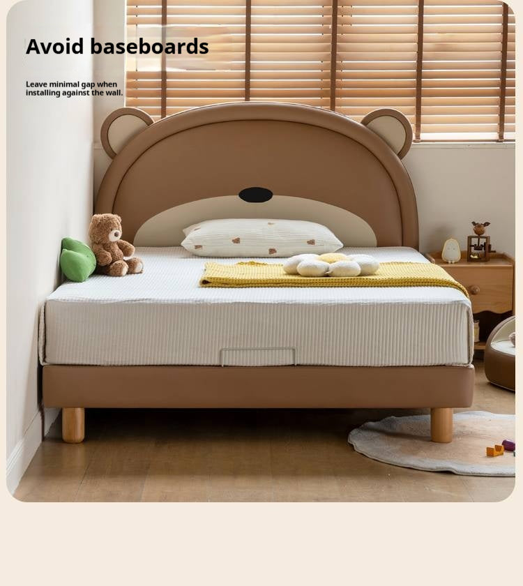 Organic Leather Children's Soft Bear Bed