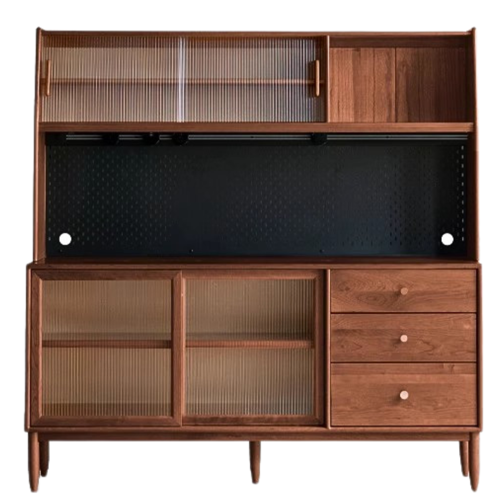 Cherry wood sideboard high cabinet multi-functional buffet,