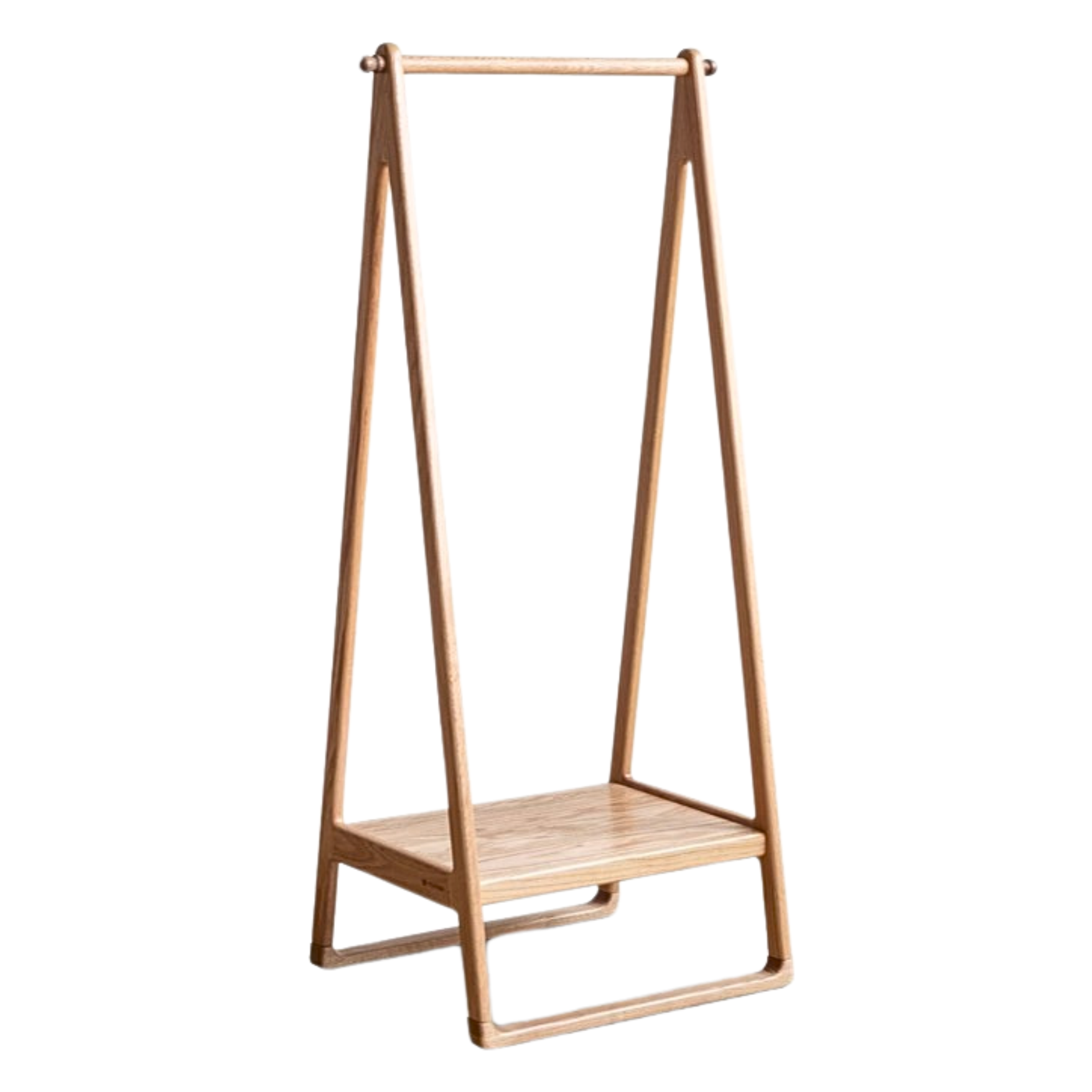 Oak solid wood clothes hangers rack: