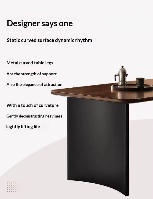 Solid Longan Hardwood Dining Table Italian Light Luxury