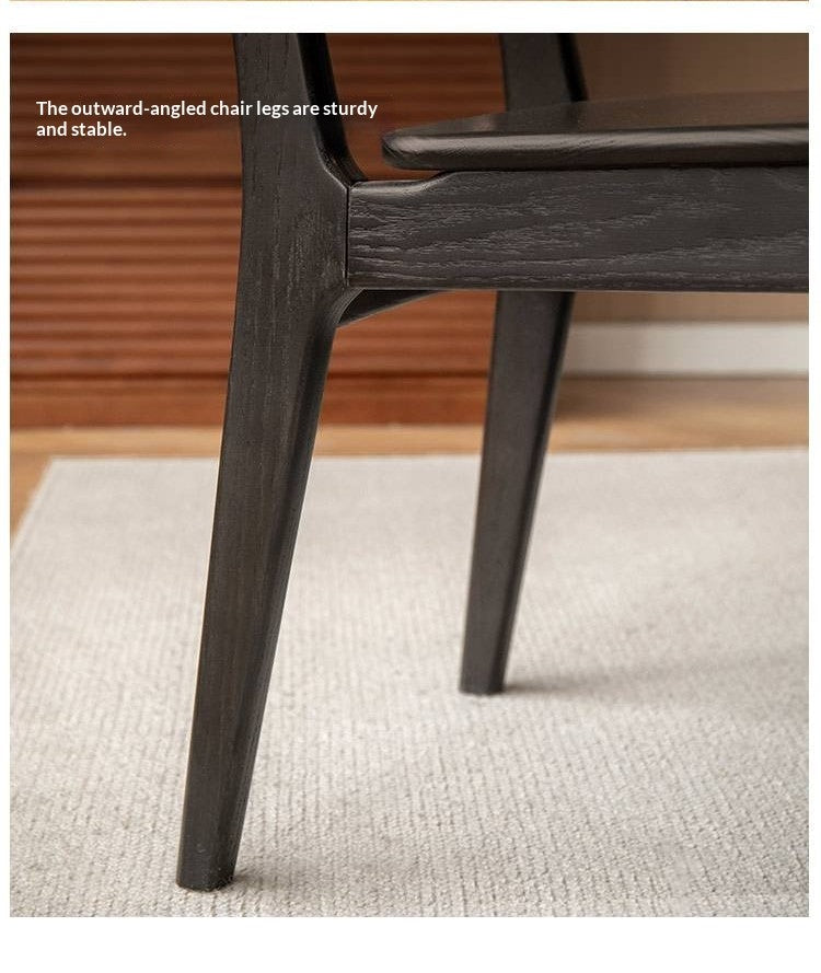 4 pcs Oak Solid Wood Back Rattan Dining Chair