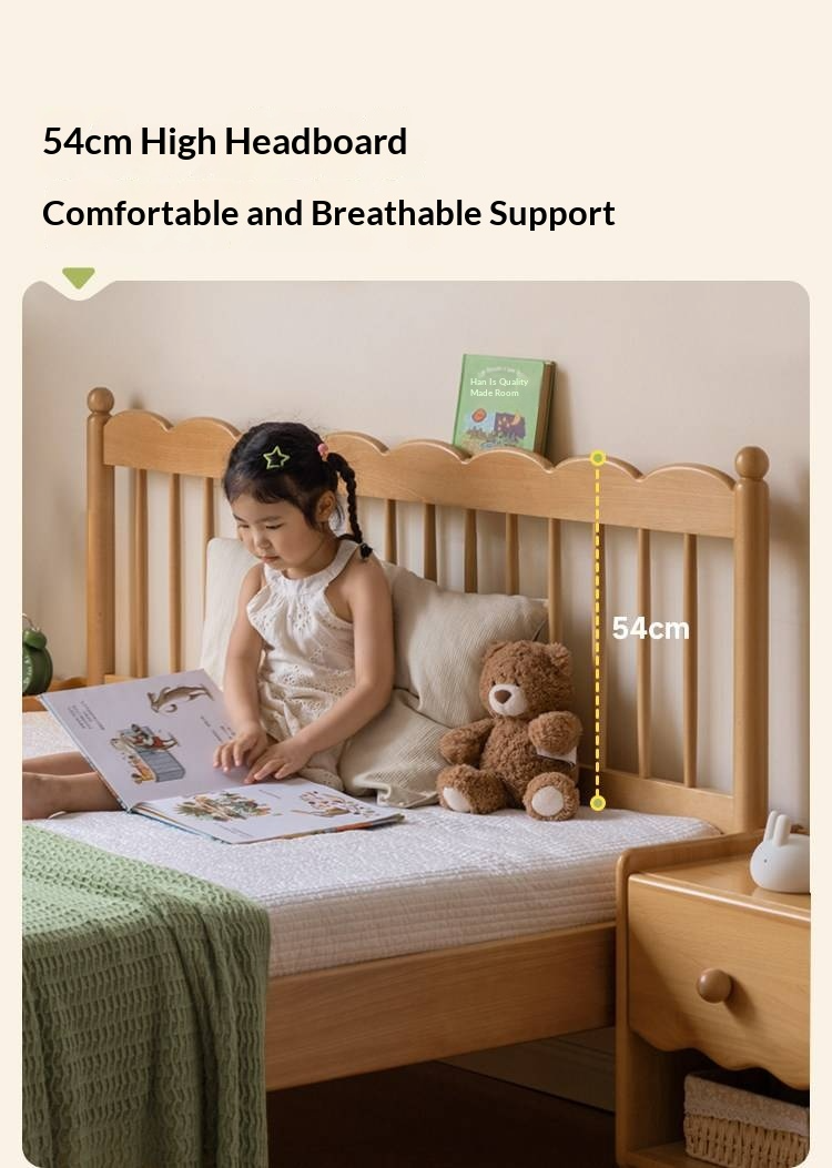 Oak,  Beech Solid Wood Children's Bed