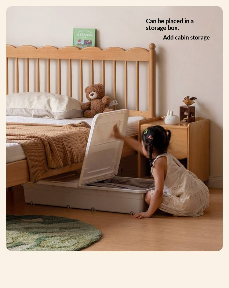Oak,  Beech Solid Wood Children's Bed