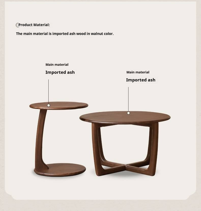 Ash Solid Wood Round Tea Table