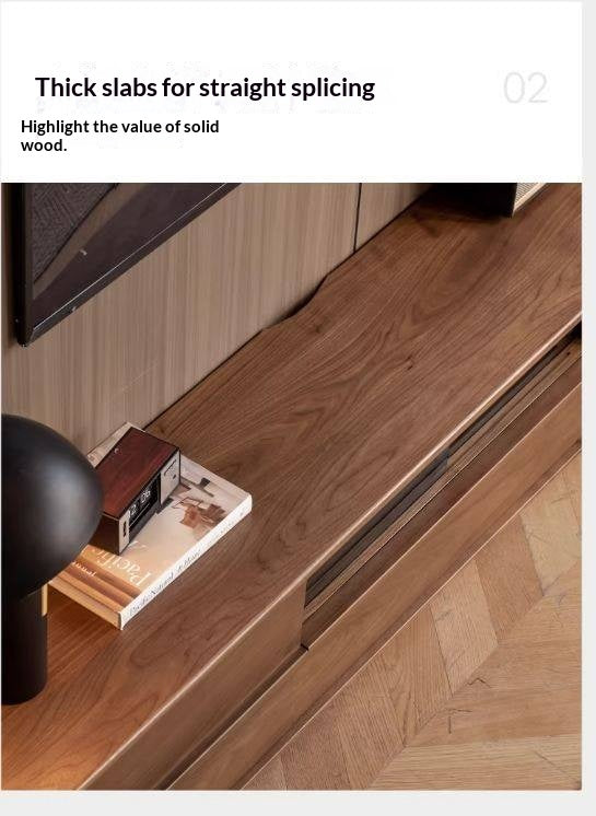 White Oak, Black Walnut Solid Wood TV Stand