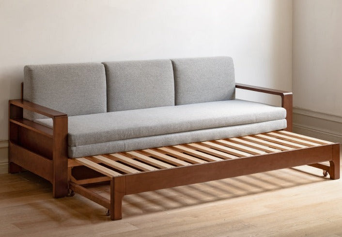 Oak, Beech folding multi-functional storage sofa bed