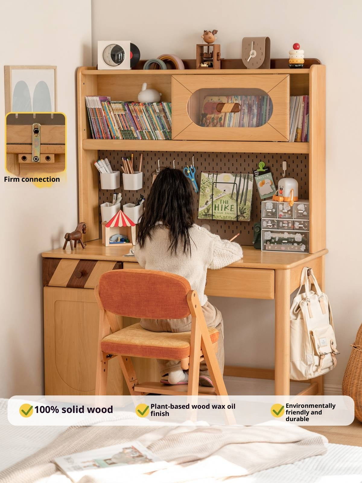 Beech Solid Wood Children s Learning Desk