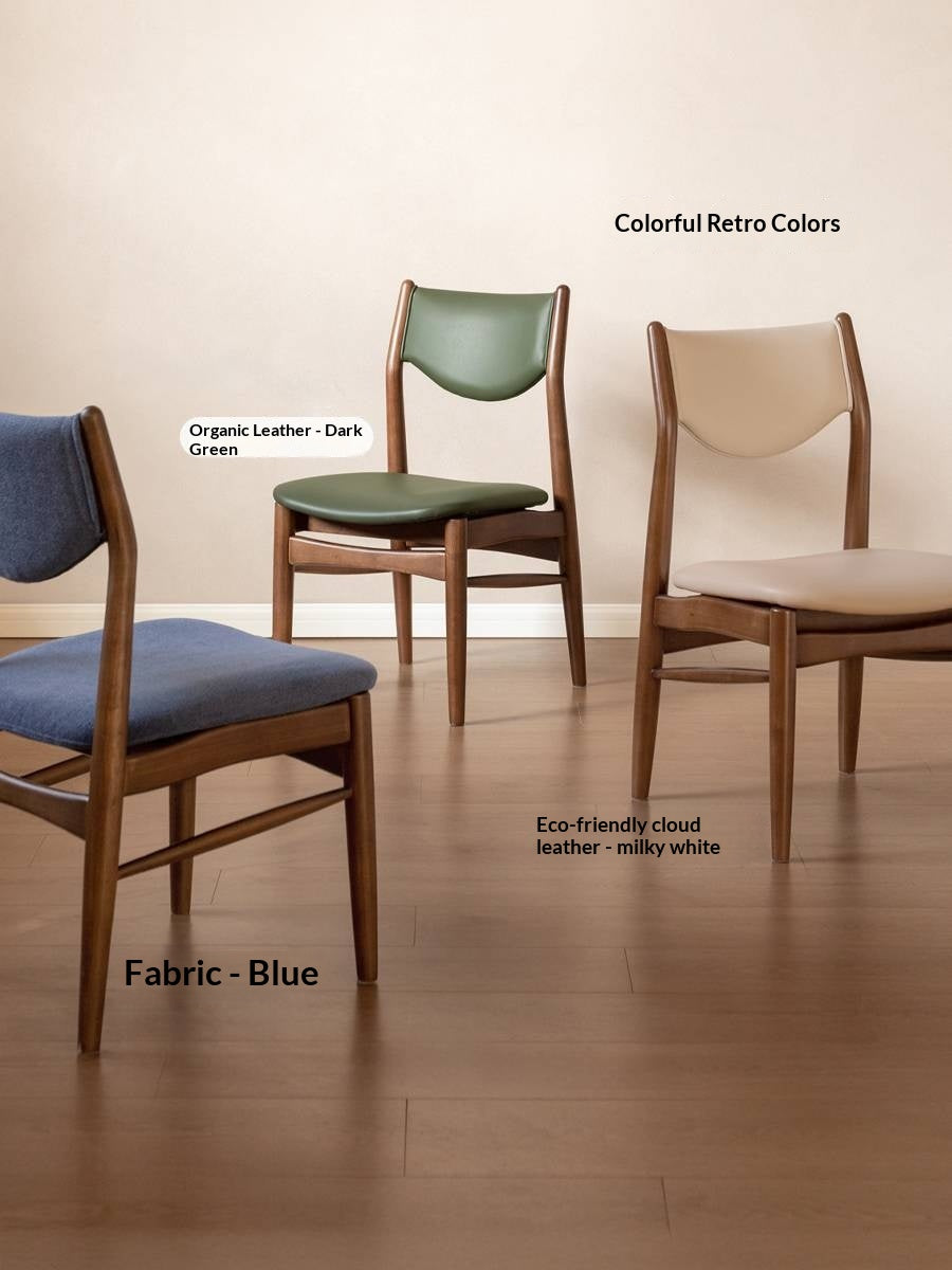 4 pcs -Solid RubberWood Dining Chair Upholstered Dining Chair, Danish Modern