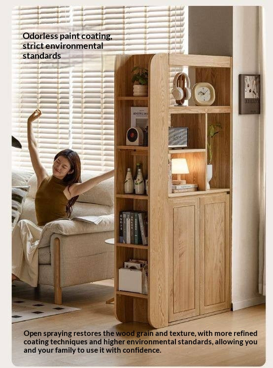 Ash Solid Wood Partition Cabinet