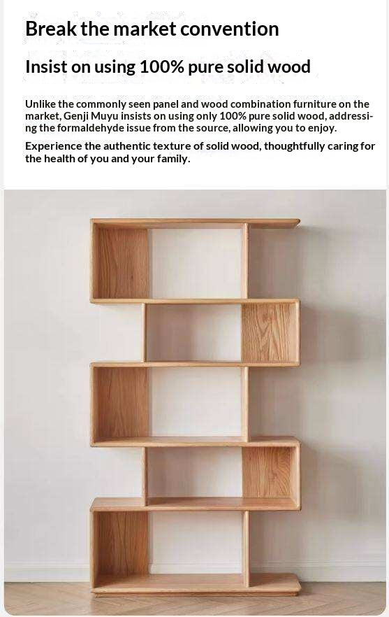 Oak Solid Wood Japanese Style Bookcase