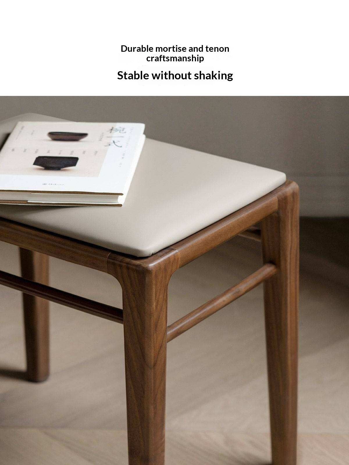 ASh Solid Wood Makeup Stool