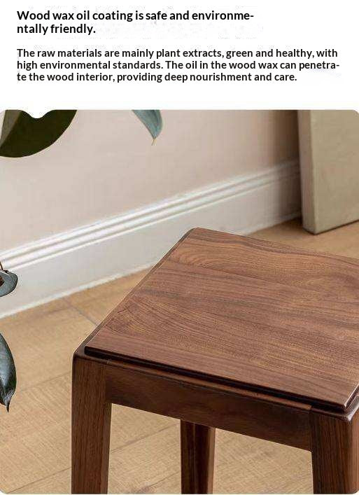 Black Walnut, Oak Solid Wood Foldable Modern Stool