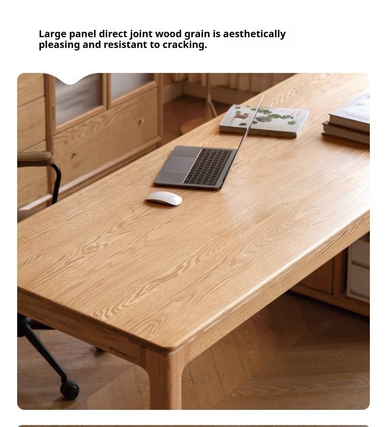 Oak, Ash Solid Wood Long Office Desk