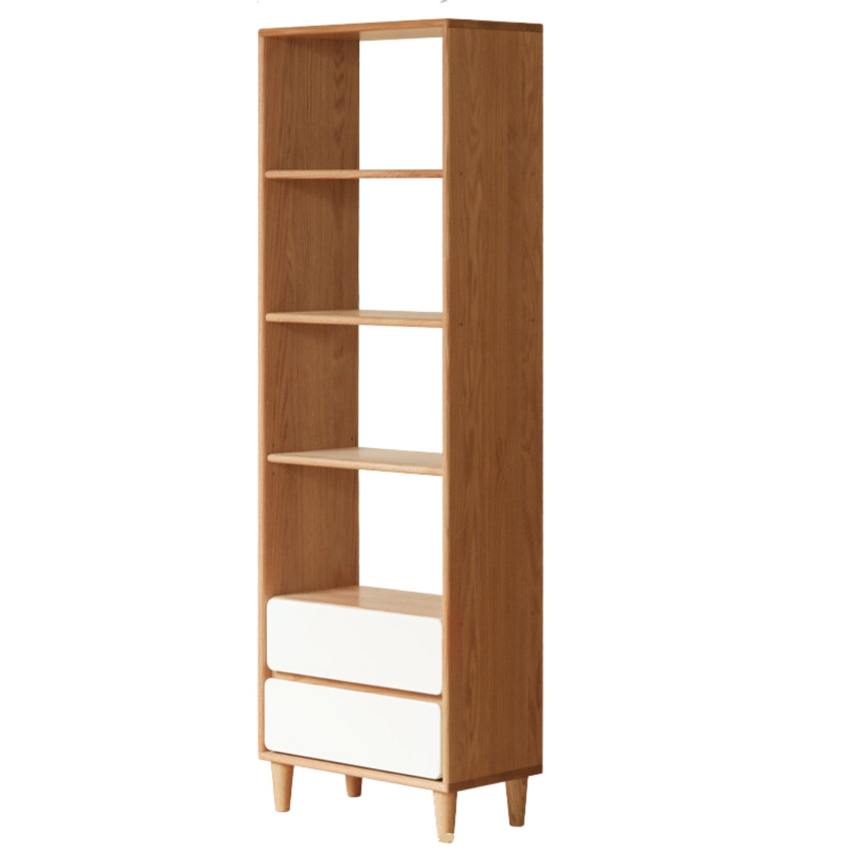 Oak solid wood modern storage bookcase<