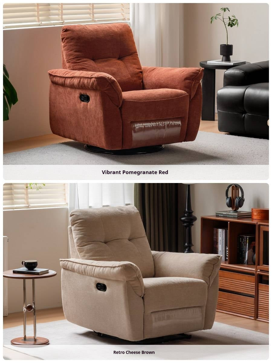 Swivel Rocker Recliner Chair with Tufted Pillow Back