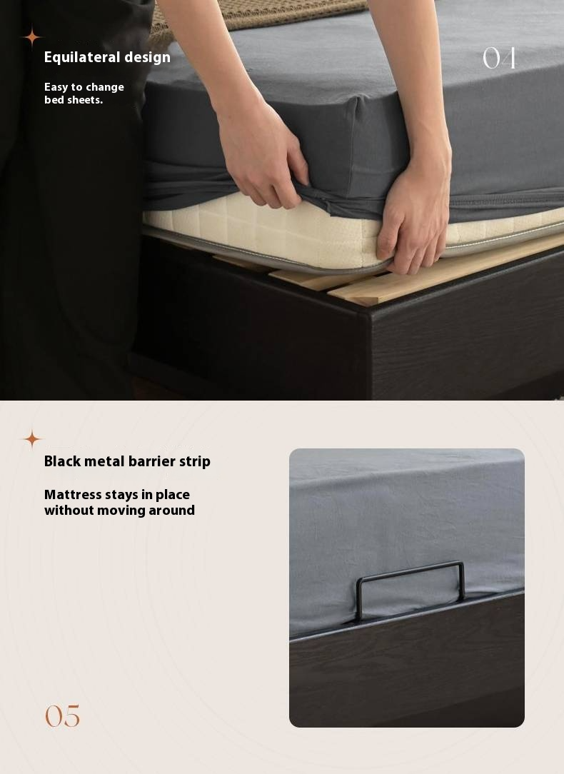 Ash Solid Wood Modern Simple Suspended Multifunctional Box Bed