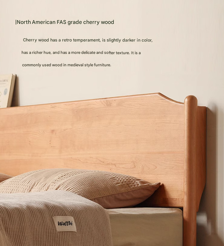 Cherry solid wood Bed