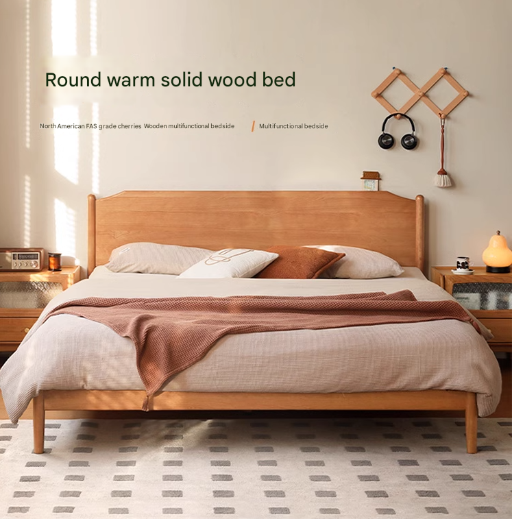 Cherry Solid Wood Bed