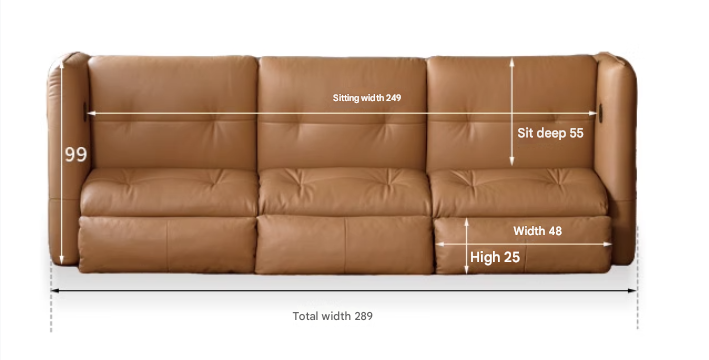 Leather Electric Luxury High Backrest Sofa