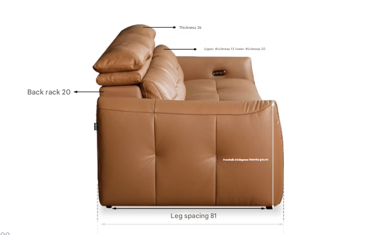 Leather Electric Luxury High Backrest Sofa