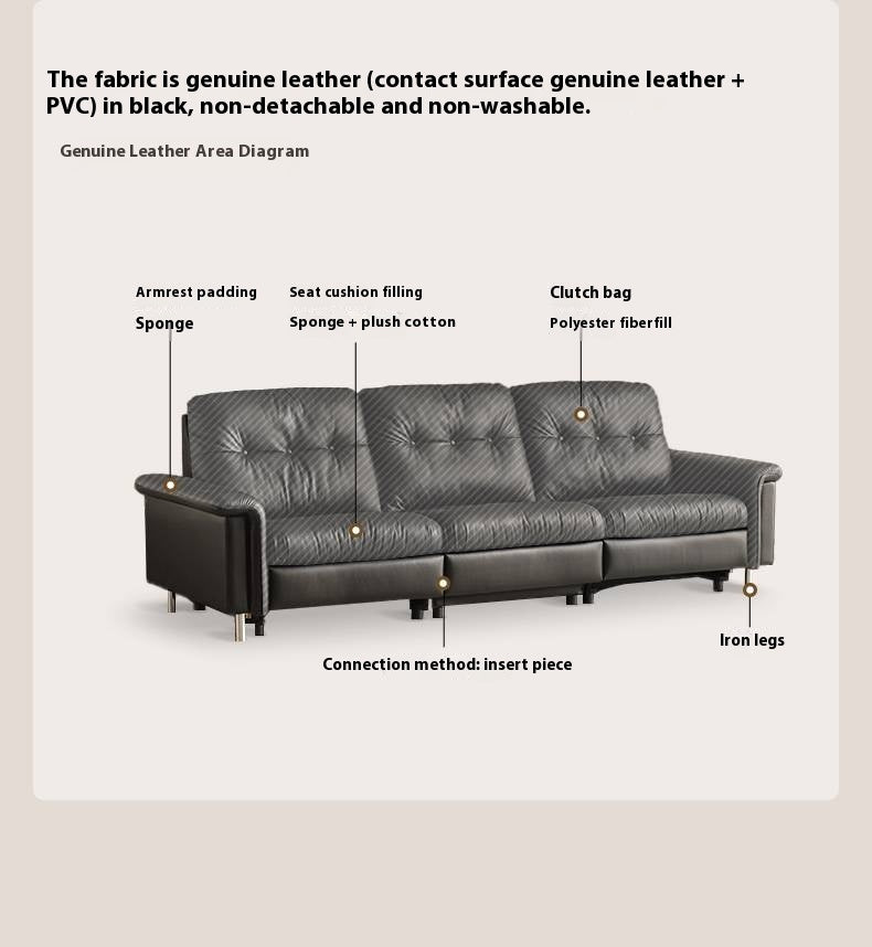 Genuine Leather Antique Style Electric Sofa