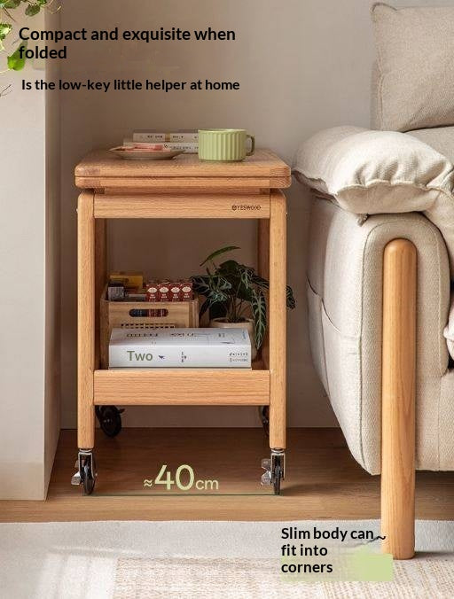 Oak Solid Wood Folding Side Table