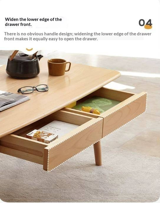 Beech Solid Wood Coffee Table