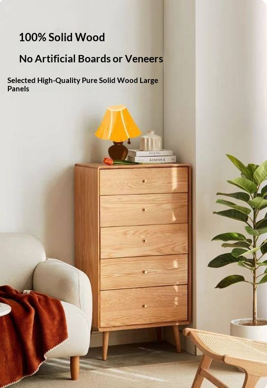 Oak Chest of Drawers Storage Cabinet.