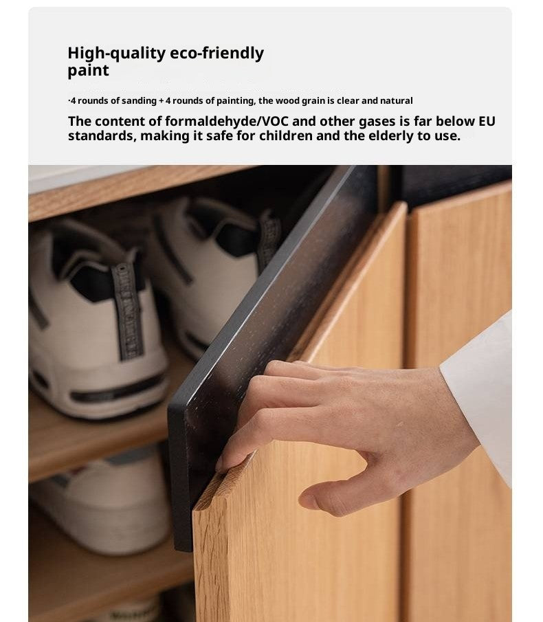 Oak Solid Wood Modern Shoe Cabinet