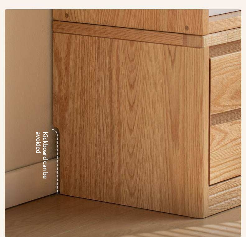 Oak, Ash Solid Wood Wall-Mounted Bookcase with Simple Storage Design