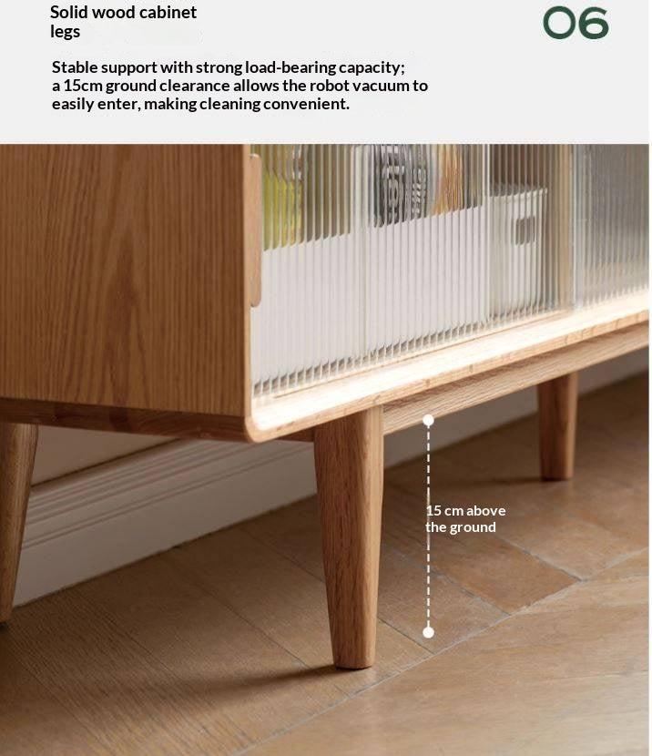 Oak, Beech Solid Wood, Solid RubberWood TV Stand