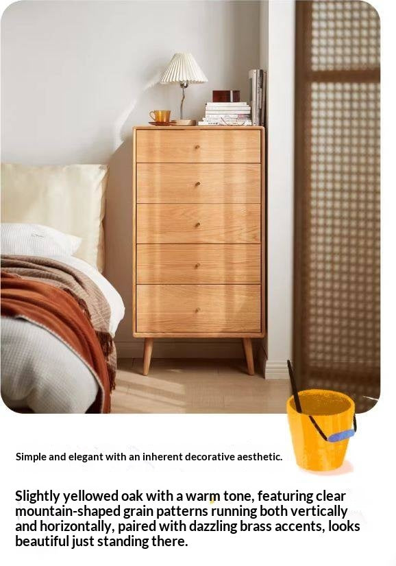 Oak Chest of Drawers Storage Cabinet.