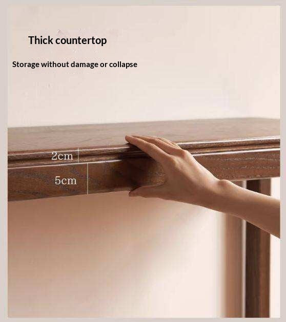 Oak Solid Wood Console Table, Entryway Bench