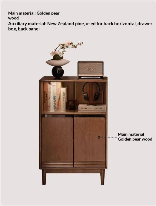 Solid Longan Hardwood Side Cabinet with Storage Space