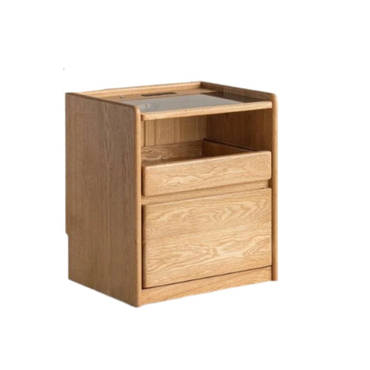 Ash, Oak Solid Wood Modern Nightstand