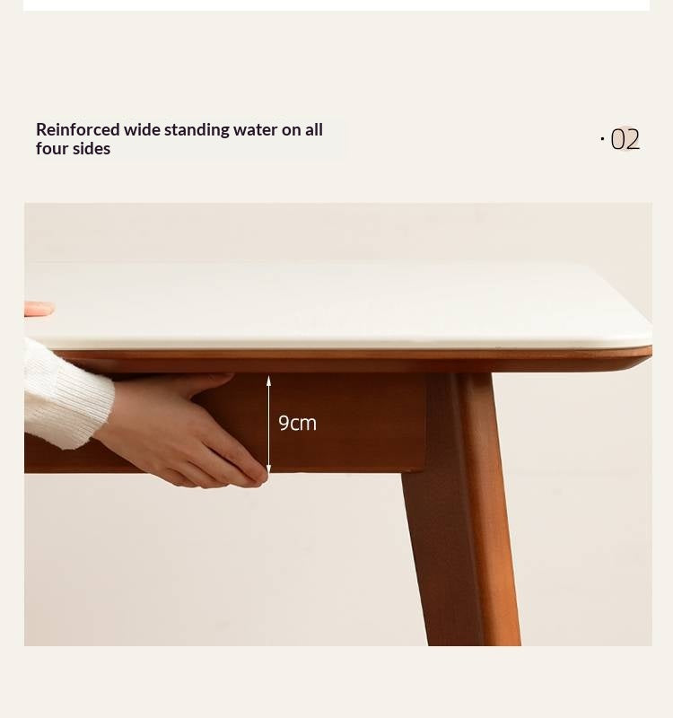 Tulipwood Solid Wood Retro Style Dining Table