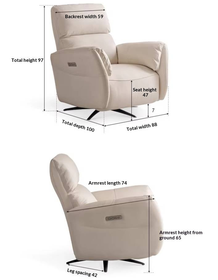 Genuine Leather Modern Functional Electric Chair