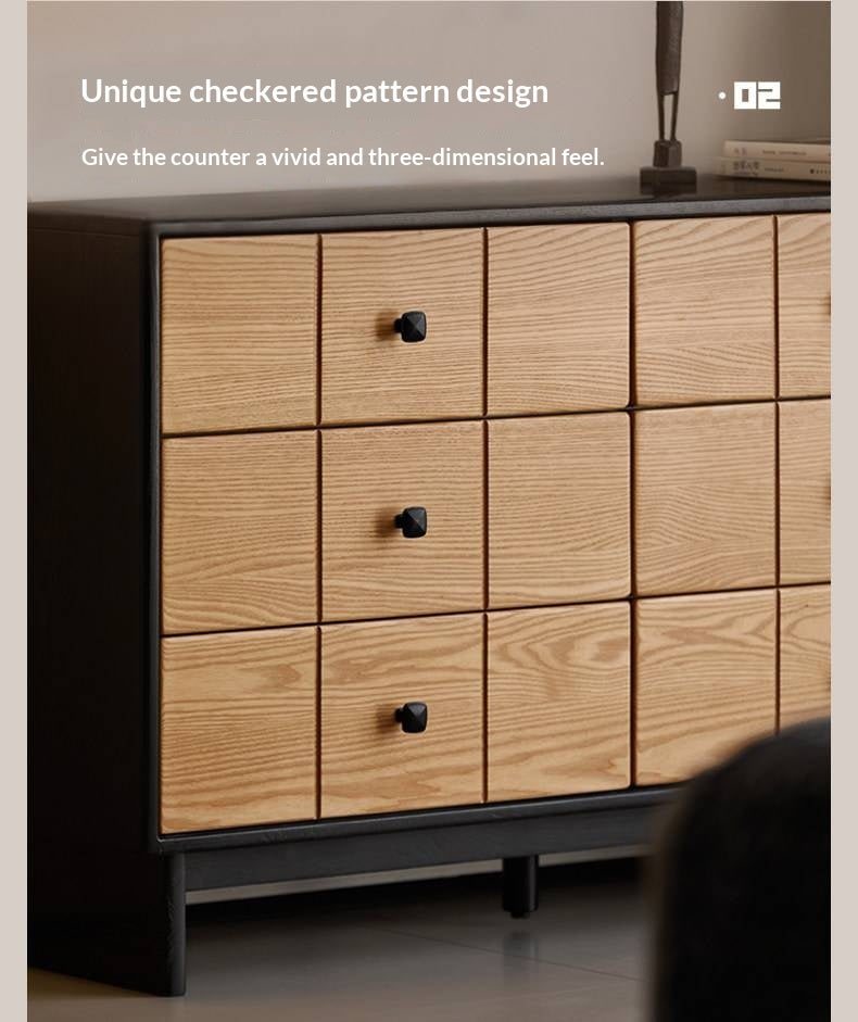 Ash Solid Wood Modern Chest of Drawers